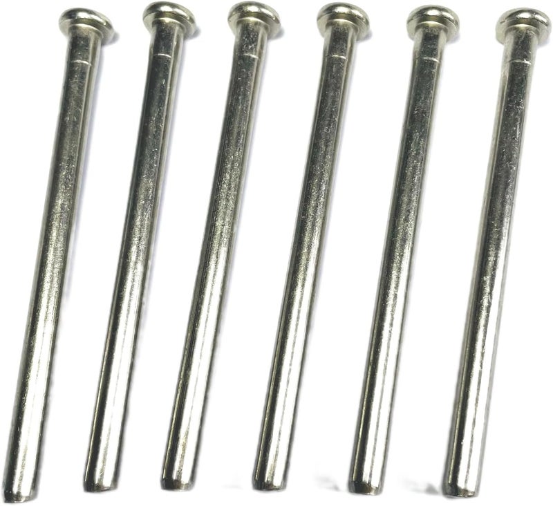 ZDingTech 6pcs 4 inch Interior Door Hinge Pins for Doors 4 Inches Oil Rubbed Bronze Pins Screws Replacement Closing, Silver - Image 2